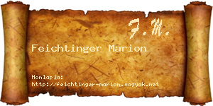 Feichtinger Marion névjegykártya